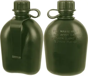 Olive Drab - Genuine GI 1 Quart Canteen with Belt Clip - USA Made