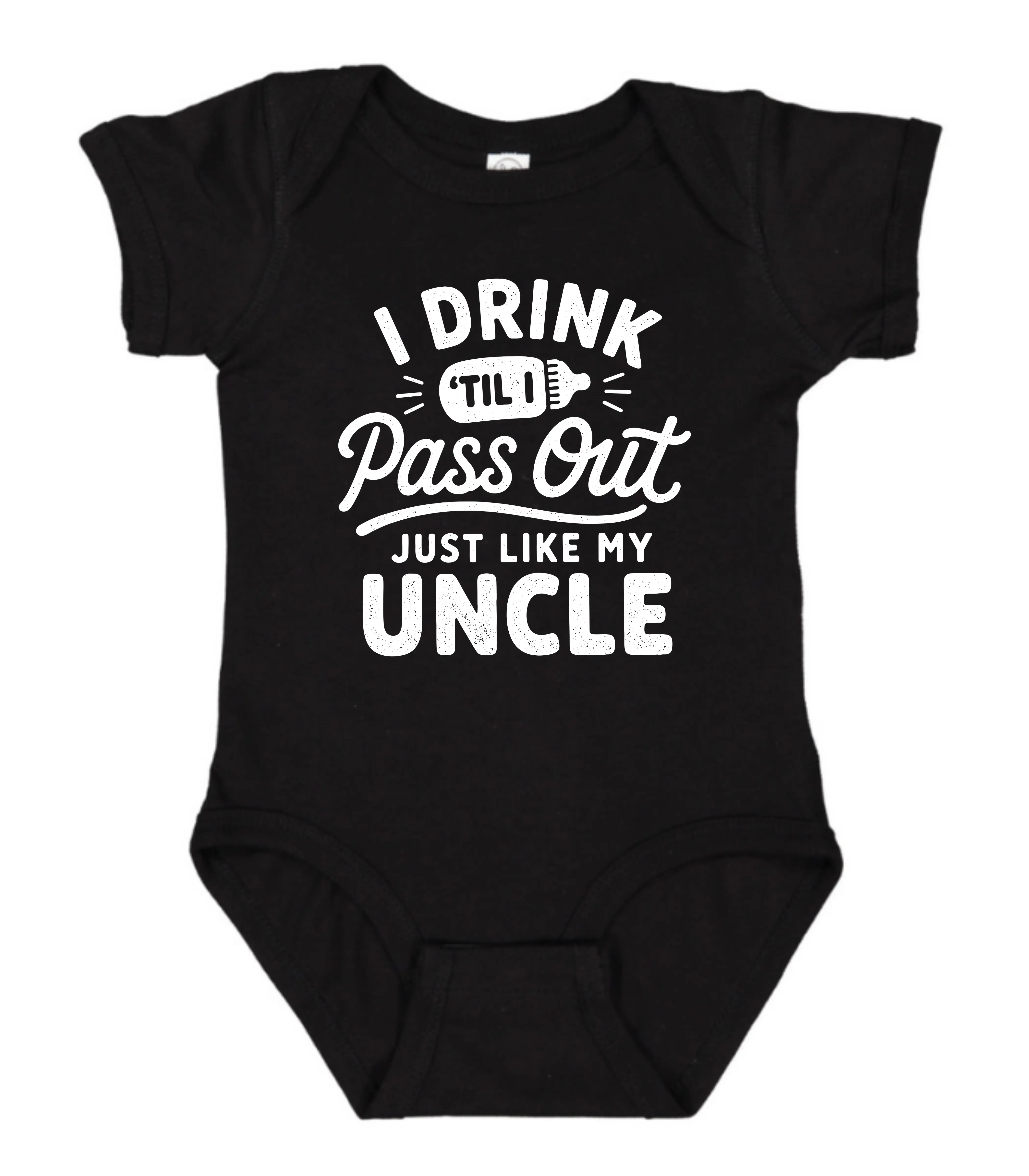 I Drink Til I Pass Out Just Like My Uncle Onesie, Funny Baby Bodysuit, Baby Shower Gift, Cotton Newborn Outfit, Pregnancy Announcement Onesie