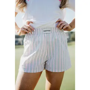 Light Pink and Green Striped Boxers