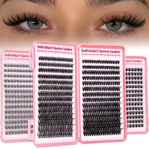 DIY Mixed Style Cluster Eyelashes, Large Capacity Individual Lashes, Manga Lashes，Fairy Lashes，Natural Wispy False Eyelashes, Soft Comfortable Waterproof Long-Lasting Cluster Lashes