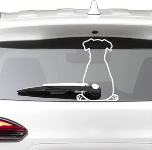 Funny Dog Moving Tail Decal, Rear Window Decal, Auto Decoration Waterproof Cute Animal Dog Waving Tail Wiper Sticker, Universal Creative Vehicle Decoration Accessories for Most Cars (Style B)
