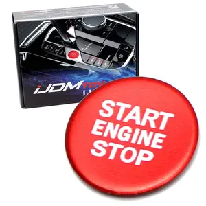 iJDMTOY Sports Red Anodized Aluminum Engine Start/Stop Push Start Button Decoration Cover Trim For BMW G20 3 Series, G22/G26 4 Series i4, G15 8 Series, G05 X5, G06 X6, G07 X7, G29 Z4