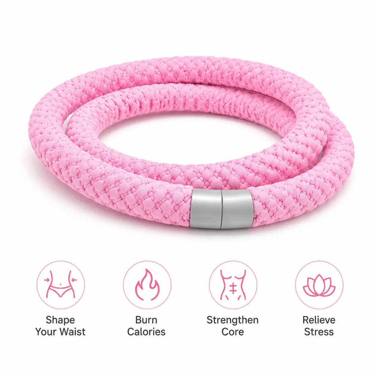 Soft Weighted Hula Hoop for Adults (3.3lb), soft spring hula hoop , foldable hula hoop , soft fitness hoop , spring loaded hula hoop , fabric wrapped hula hoop ,portable exer
