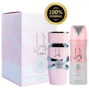 (Combo) Lattafa Yara - Yara Perfume 3.4 oz Yara Deodorant 6.67 oz yara perfume