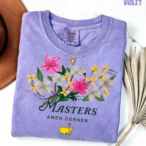 Comfort Color [SALE OFF 50%] Masters Amen Corner Golf TShirt, Soft Vintage T-Shirt, Masters Golf tee, Casual Menswear A5 Womenswear Breathable Everyday Print