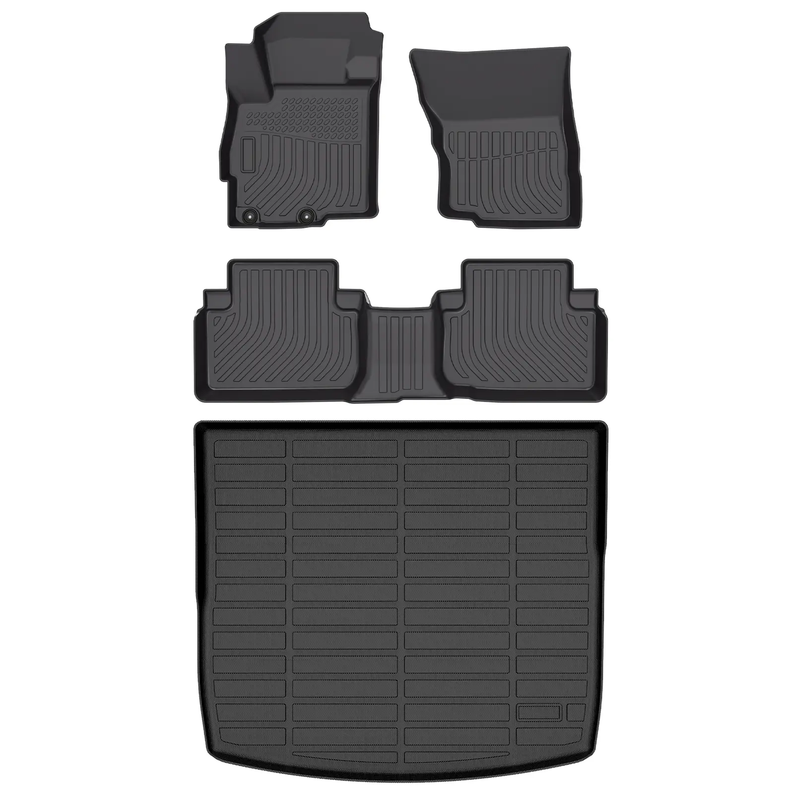 KELCSEECS Mitsubishi Eclipse Cross 2022-2026 Floor Mats & Cargo Liners, All Weather Protection TPE Duty Non-Slip Custom Automotive, Front & Rear Row & Trunk Mats, Accessories, Waterproof, Easy to Clean, Eco-friendly Material,