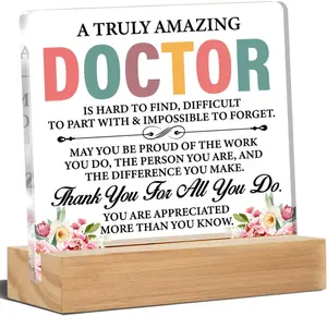 Doctor Gifts for Women, Doctor Appreciation Gifts, Best Doctor Ever Gifts, Retirement Gifts for Doctors May You Be Proud Acrylic Desk Plaque Sign 4 x 4 Inches