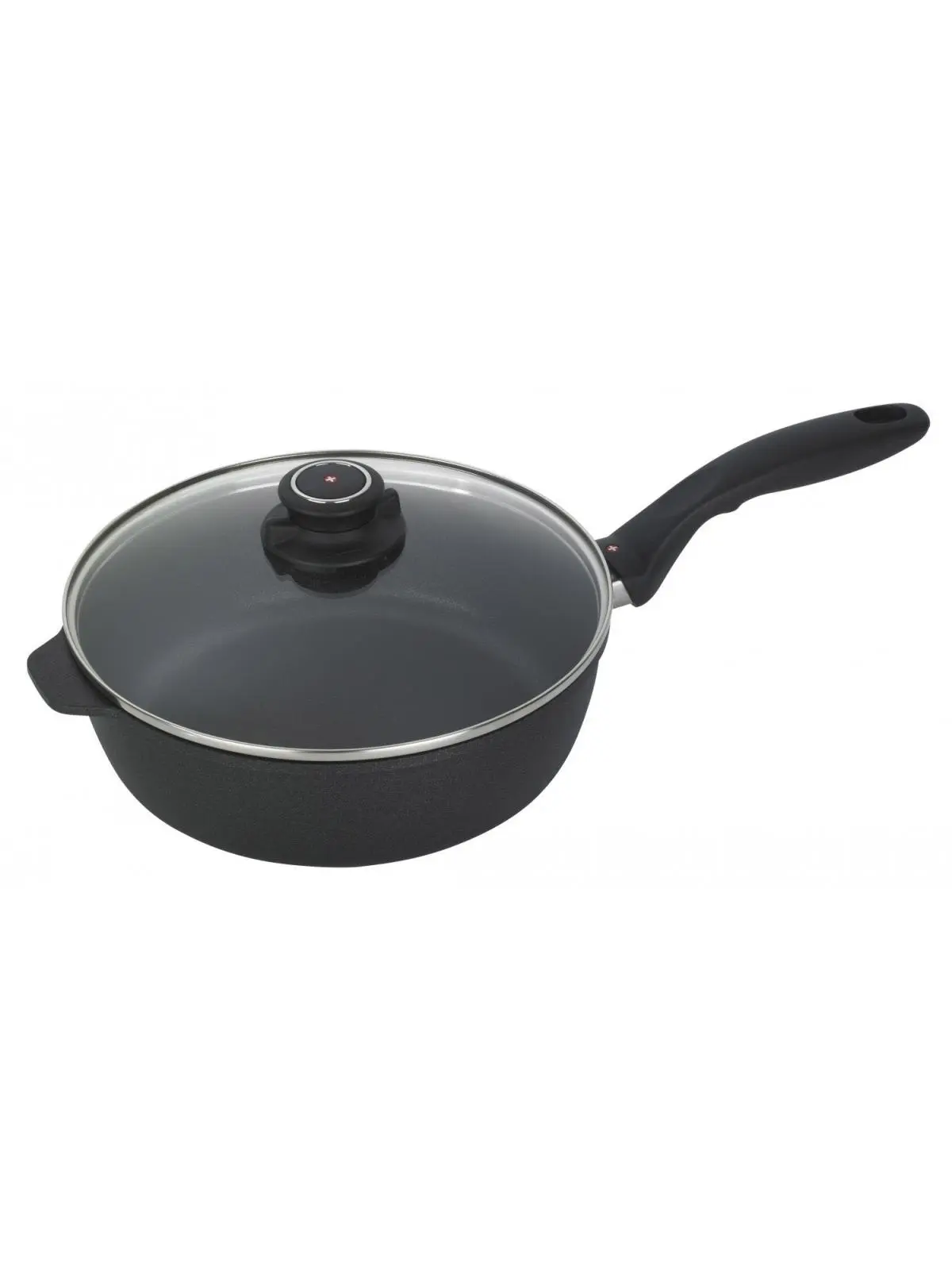 Swiss Diamond XD6724C Oven-Safe Cookware, 3.2 qt 9.5 in Nonstick Saute Pan with Black Lid