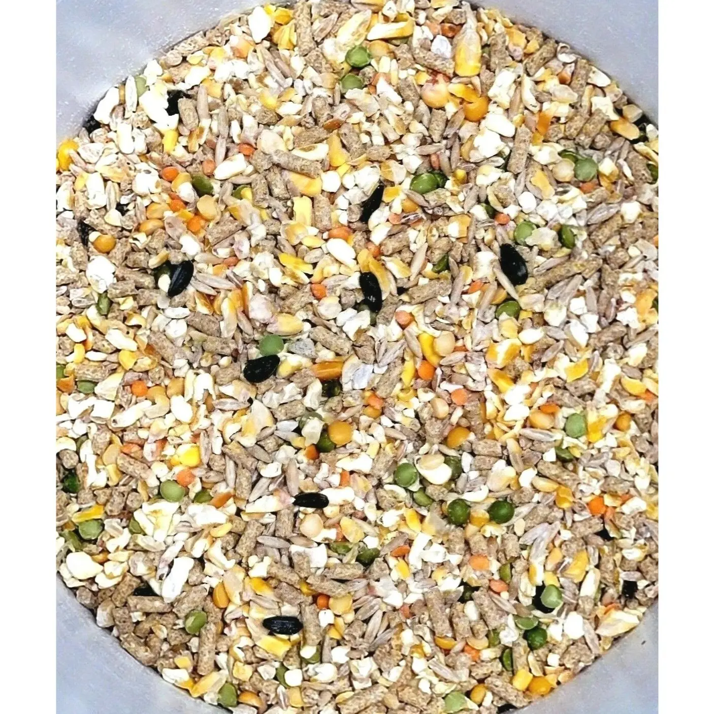 Omega 3 6 Chicken Rooster Game Bird Feed 3 LB Scratch Grain Pellet with Oyster Shell Calcium Supplement for Poultry