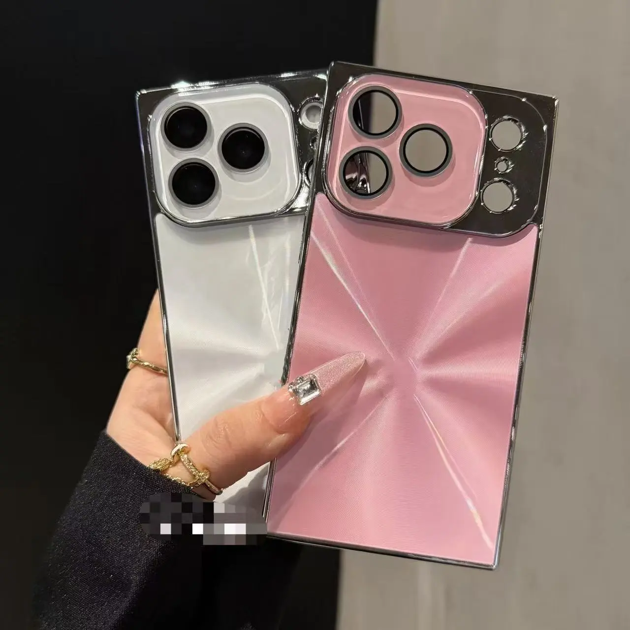Square Xingyu Magnetic Phone Case for iPhone 11-16 Series, 16 Pro Max/15/14/17 Pro Max Aurora - Ultra-Thin Slim Hard Leather Protector Cover, Shockproof Smartphone & Devices Accessory
