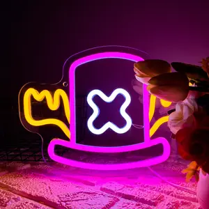 Anime Hat Neon Sign Anime Hat Neon Light Signs for Wall Decor Anime Neon Sign for Bedroom Led Neon Light for Birthday Christmas Gift, Home Decoration Lamp