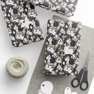 Cat Pattern Wrapping Paper - Hilarious Wide Eyed Cat Wrapping Paper - Perfect for Cat Lovers and All Occasions