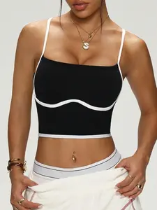Women's Shockproof and Running Tank Top, Sports Lingerie Top, Casual Slim-Fitting Activewear for All Seasons, One Size Gym Vest for Women, Women Workout Clothes