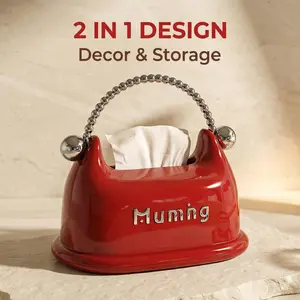 Handbag Shaped Tissue Box, /, Decorative Storage for Living Room, Bedroom, Entryway, Stylish Home Accessory