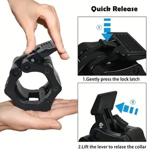 Olympic 2" / 50mm Barbell Set with Quick-Release & Anti-Slip Locking Collars.Ideal for gym workouts, weightlifting and strength training