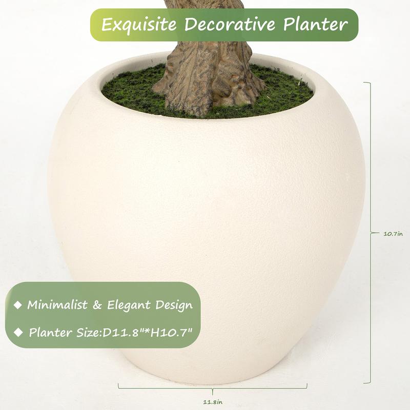 Nafresh 5ft/6ft/7ft/8ft Super Full Artificial Olive Tree Indoor,Large Faux Olive Tree with Decorative Planter, Lifelike Leaves,Vibrant Fruits for Living Room Bedroom Patio Balcony Corner Decor