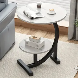 C-shaped side table, sofa side table, bedside table, 24 inches tall, modern style, suitable for living room and bedroom, made of wood. #TikTokShop