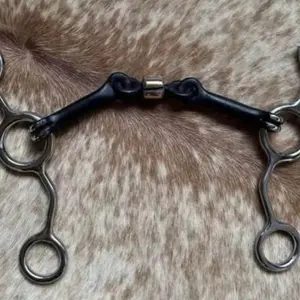 Stainless Steel Jr Cowhorse Dog Bone Bit 5 1/4” Mouth Copper Roller
