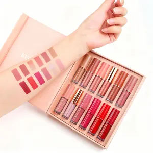 Petansy 12-Color Matte Lipstick Set, Long-Lasting Waterproof Liquid Lipstick Kit, Lipstick Cosmetic, Matte Lip Gloss, Gift Box Included, Perfect for Daily Use & Gifting