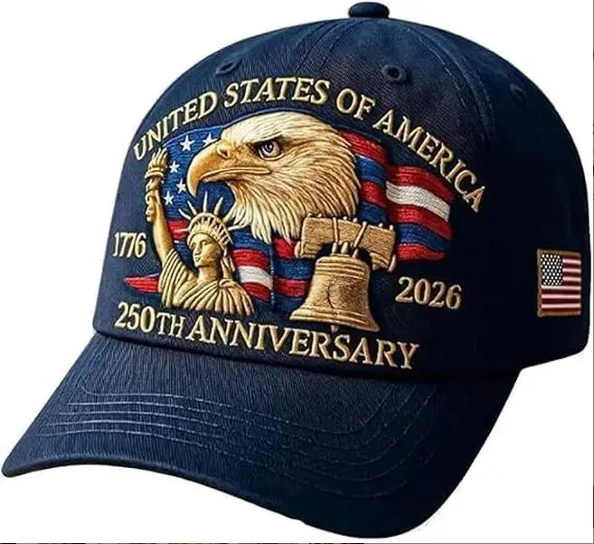 Commemorative Baseball Cap - Men's 250th Anniversary United States of America (1776-2026) - All-Season Comfort for 4th of July, Hand Washable or Dry Clean - Ideal Gift for History Buffs & American Pride