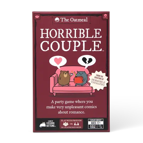 Exploding Kittens Horrible Couple: Extra Horrible Edition Relationship Party Card Game, Playing Cards for Gifting