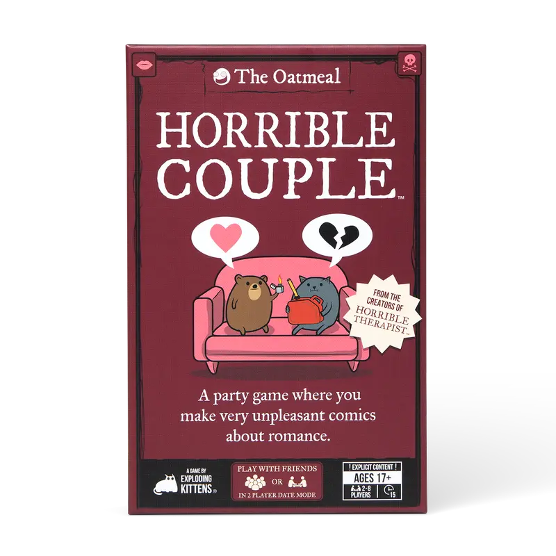 Exploding Kittens Horrible Couple: Extra Horrible Edition Relationship Party Card Game, Playing Cards for Gifting