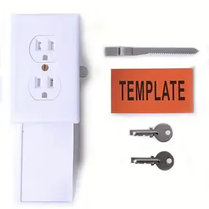 Hidden Diversion Storage Boxes, Easy Install Wall Outlet Safe, Organizer for Valuables, Coins, Keys, Money, Jewelry, Non-Waterproof Plastic, Hidden Safebox