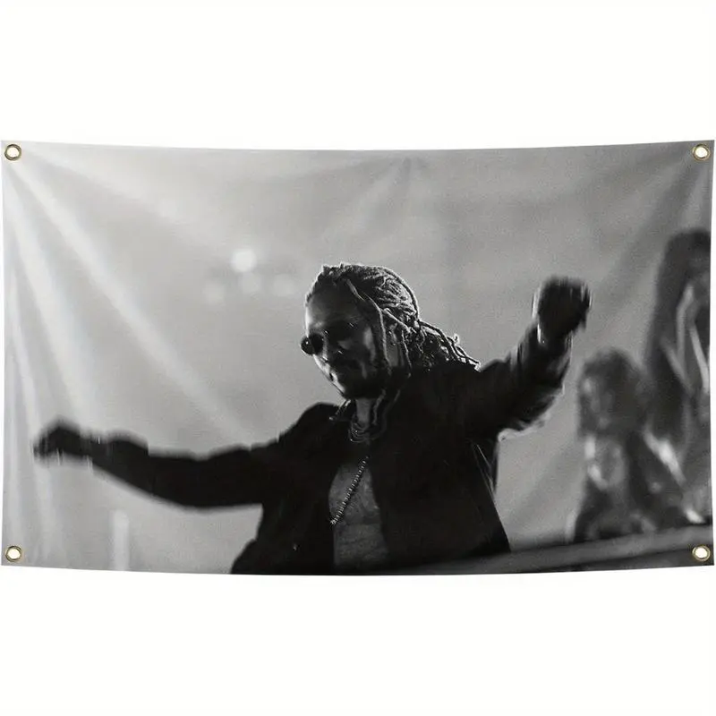 Future Singer "High Off Life" Album Cover Tapestry - 3x5ft Size Synthetic Wall Banner, Durable Polyester Flag Print with Trippy Look, Ideal for Man Cave Party Decor Gift