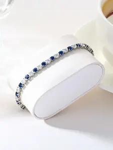 4mm two-tone zircon bracelet, high-end and luxurious Cz Tennis Bracelet, a Valentine's Day gift for women, Cubic Zirconia bracelet