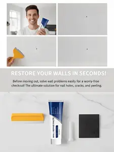 Multi Functional Wall Repair Paste 250g Drywall Patch Kit, Fix Holes Cracks Chips on Walls Ceiling Concrete, Fast Dry Waterproof Strong Adhesive, Easy DIY No Tools Needed Home Improvement Solution White Spackle