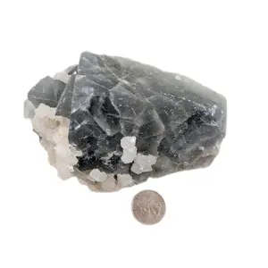 Flourite Specimen with Quartz Crystals Growing on Outside - 830g All Natural - Great for any Crystal Collection