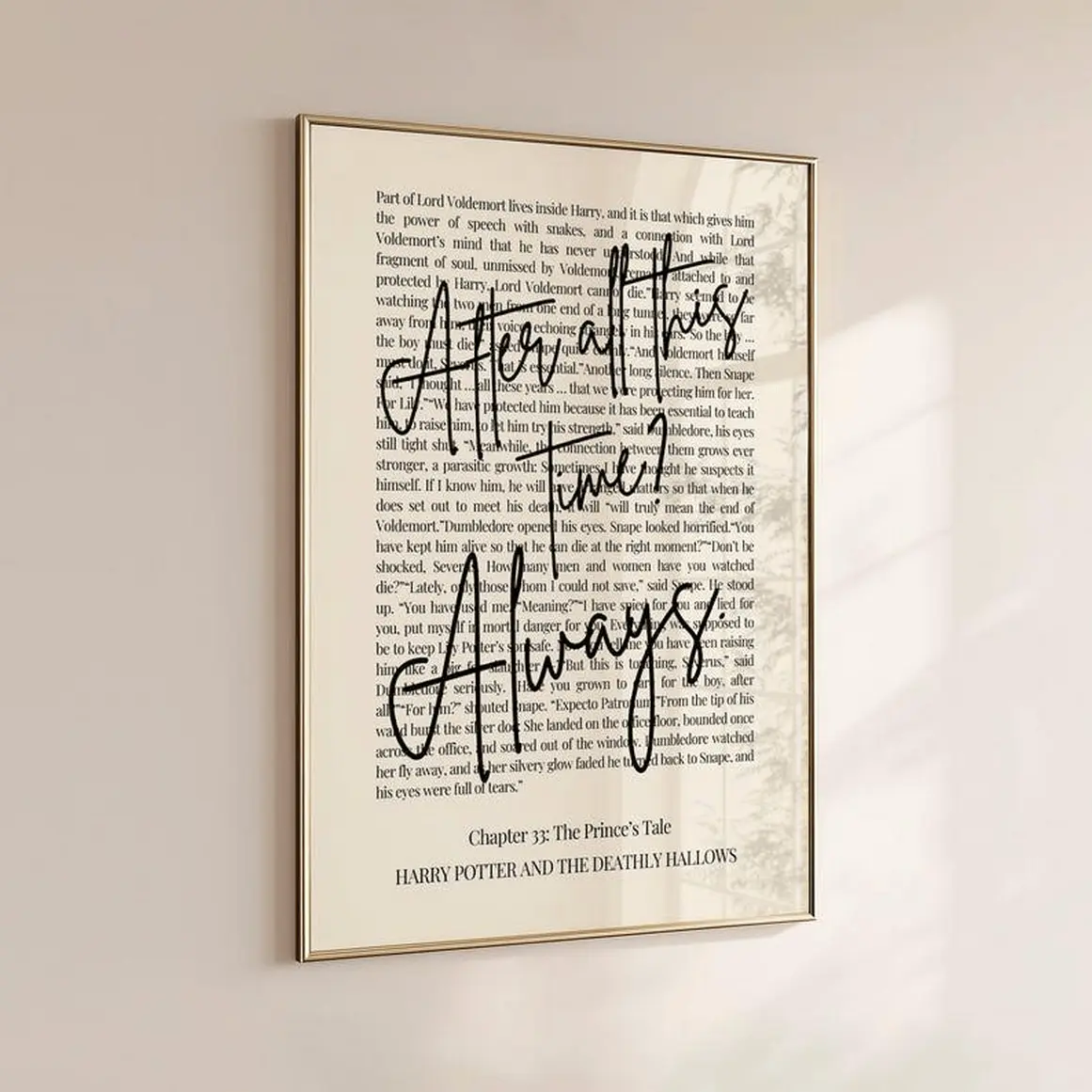 Wizard Quote Wall Art, After All This Time Always, Potterhead Home Decor, Severus Snape Typography Poster, Lovely Gift, Book Lover Chill Vibe Poster Print