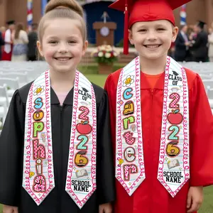 Custom Kids Graduation Stole, Class of 2026 Sash, Personalized Preschool Graduate Gift