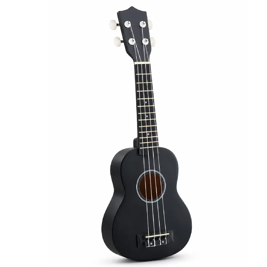 21-Inch Ukulele for Beginners, Adults & Students, Compact Linden Wood 4-String Acoustic Ukulele with Rosewood Fingerboard, Carrying Bag, Capo, Strap, Tuner, Picks & Extra Strings for Home Travel