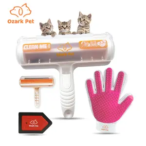 Pro Car Cleaning Kit, 3-Pack Reusable Car Cleaning with Reusable Roller, Grooming Glove & Detail Tool for Car Seats, Upholstery & Pet Hair Removal – Ideal Gift for Car Enthusiasts