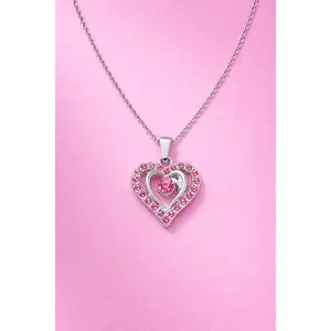 Rosé Radiance Heart Necklace