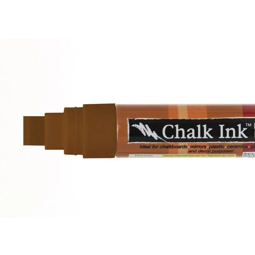 Chalk Ink® Teddy Bear Brown 15mm Broad Tip Wet Wipe Marker