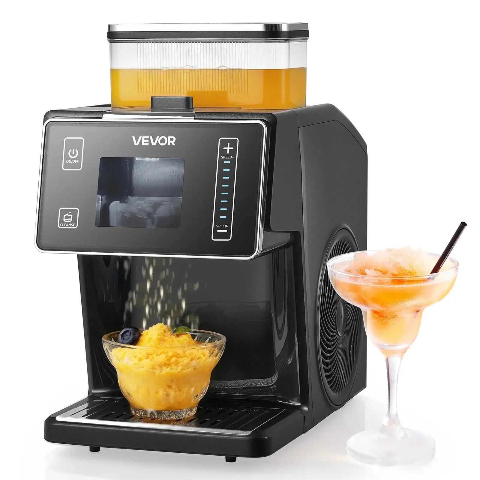 VEVOR Snowflake Ice Machine, Summervibes,Summervibes, 44LBS/24H Snowflake Ice Maker, Ice-Shaver Machine with Stainless Steel Blade, Electric Snow Cone Maker with 0.2 Gal Tank, 60S Fast Pre-Cooling