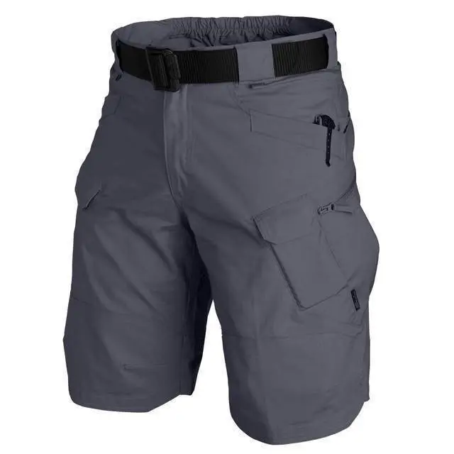 Men's Tactical Shorts with Multiple Pockets and Adjustable Waistband for Outdoor Activities
