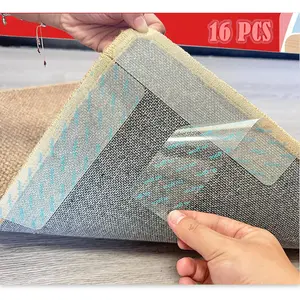 Rug Carpet Non Slip Grippers, 16 count Large Carpet Tape Pads , Removable  Adhesive Without , Double Sided Rug Carpet Tape Strips