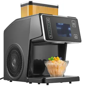 Snowflake Ice Machine, 44LBS/24H Snowflake Ice Maker, Ice-Shaver Machine with Stainless Steel Blade, Electric Snow Cone Maker with 0.2 Gal Tank, 60S Fast Pre-Cooling, for Home & Small Gatherings