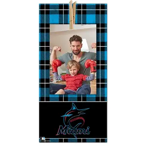 Miami Marlins Logo Pattern Clothespin 6x12