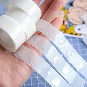 1pc Transparent Dot Double-sided Adhesive Tape (100pcs Round Dot/Roll) Adhesive Tape For Scrapbook Crafts Journal,