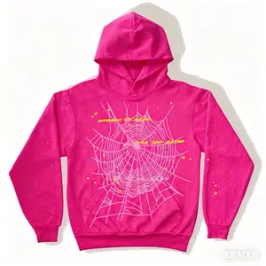 Men's Oversized Y2K Hoodie - Casual, Colorful Hip Hop Spider Web Pattern, Graphic Alphabet Print, Harajuku Vintage Punk Rock Long-Sleeve Street Wear Top Pullover Sweatshirt Love