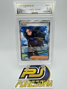 Graded AGS 9.5 Geeta 2023 Obsidian Flames 218 Holographic Pokemon Card