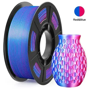 High-Speed Dual-Color Silk Pla Filament 1.75mm 250g, Gradual Multi-Color Glossy Long Thread, Compatible with Fdm Printers & 3D Pens