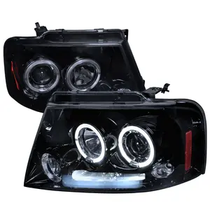 2004-2008 Ford F-150/ 2006-2008 Lincoln Mark LT Dual Halo Projector Headlights (Glossy Black Housing/Smoked Lens)