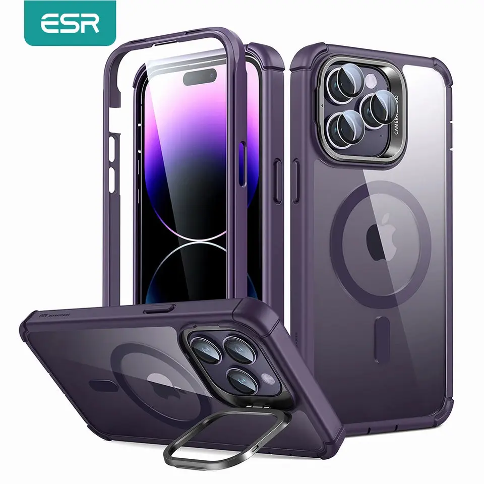 ESR iPhone 15 14 Pro Max Armor with Stash Stand MagSafe Case