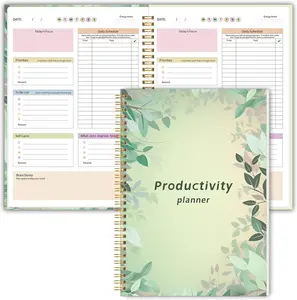Daily Planner with Hard Cover & Colorful Sheets Inside,Productivity Planner Task Management Organizer for Neurodivergent Adults Focused for Men & Women - 7" x 10"