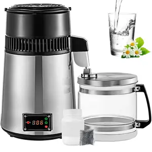 Water Distiller SC-3 Professional 304 Stainless Steel 750W 4L Capacity for Laboratories Hospitals Offices 1L/h Distilled Water Alcohol Distillation